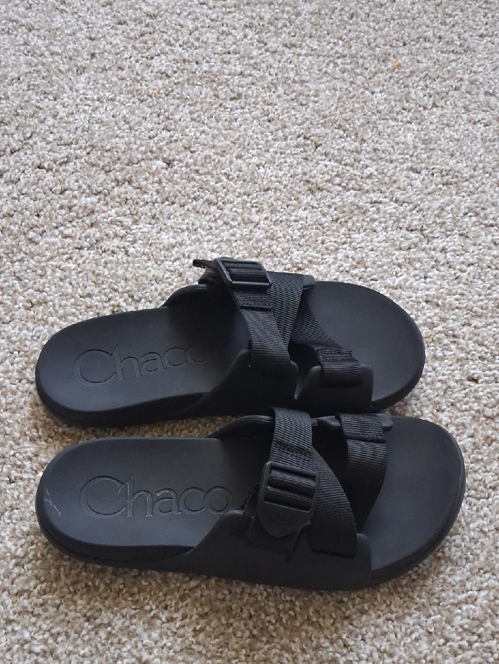 Chaco Black Slide Sandals with Adjustable Straps - Picture 2 of 8